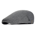Men's Italian Cotton Flat Cap HARTTMAN HT035 in Dark Grey