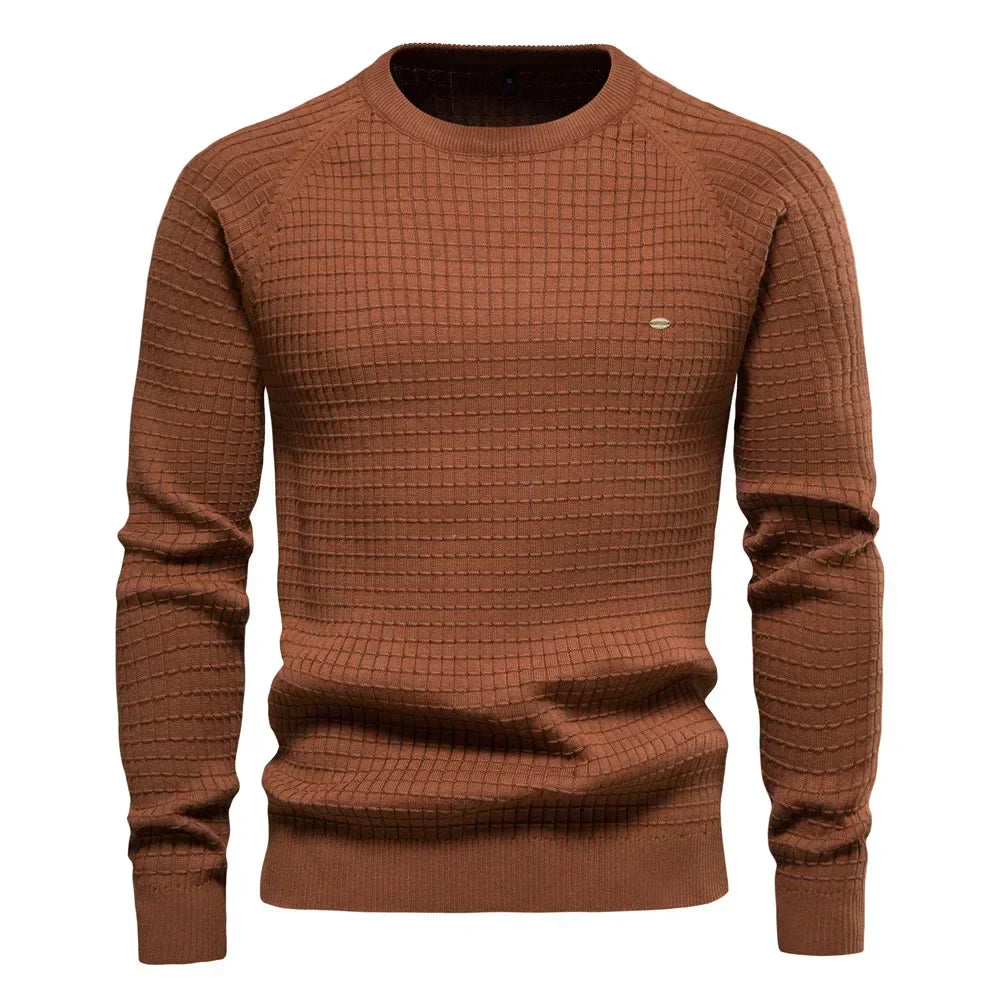 Men's Wool Sweater HARTTMAN HT171 in Brown