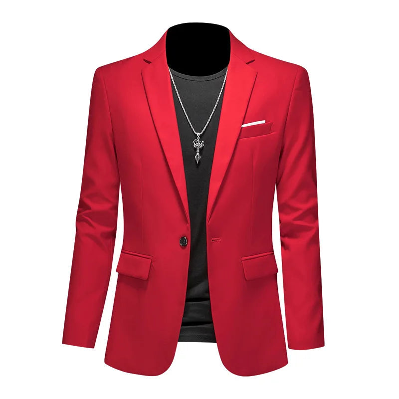 Men's Cotton Blazer HARTTMAN HT008 in Red