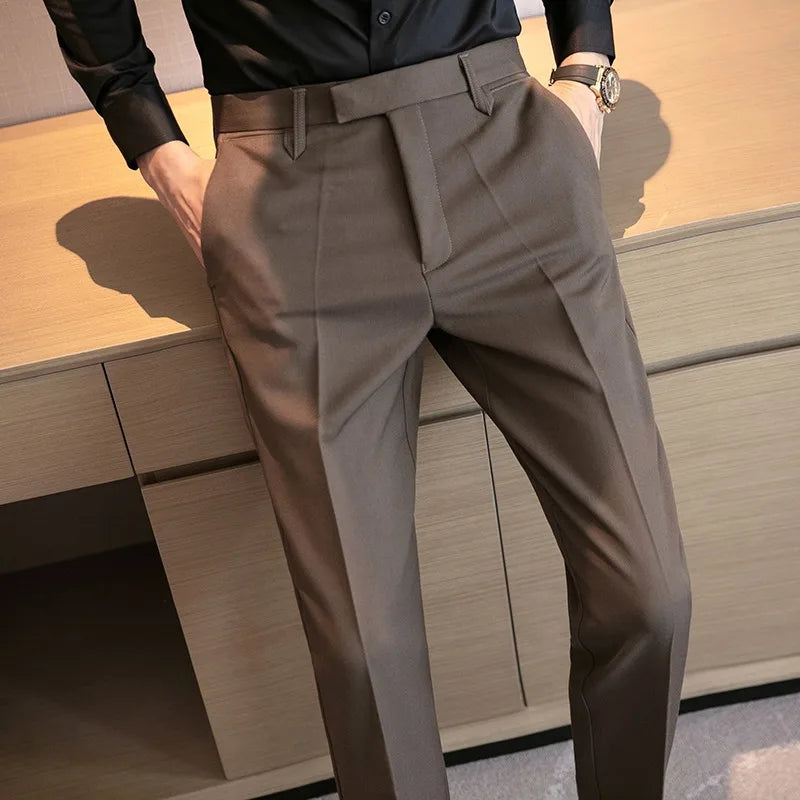 Men's Tailored Trousers HARTTMAN HT055 in Coffee