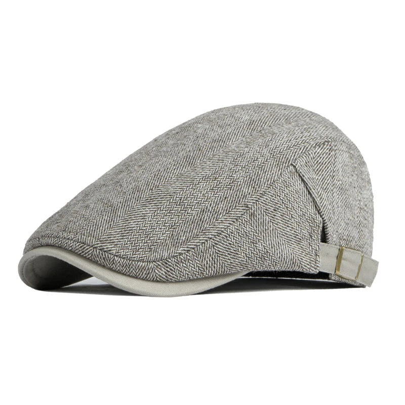Men's Italian Wool Flat Cap HARTTMAN HT019 in Light Khaki