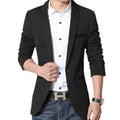 Men's Slim Fit Cotton Blazer HARTTMAN HT001 in Black