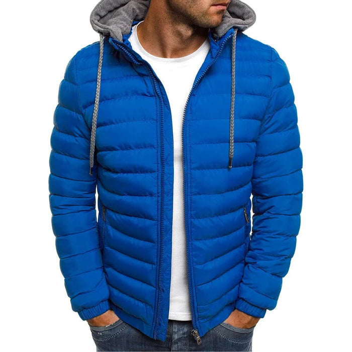 Men's Modern Puffer Jacket HARTTMAN HT108 in Royal Blue