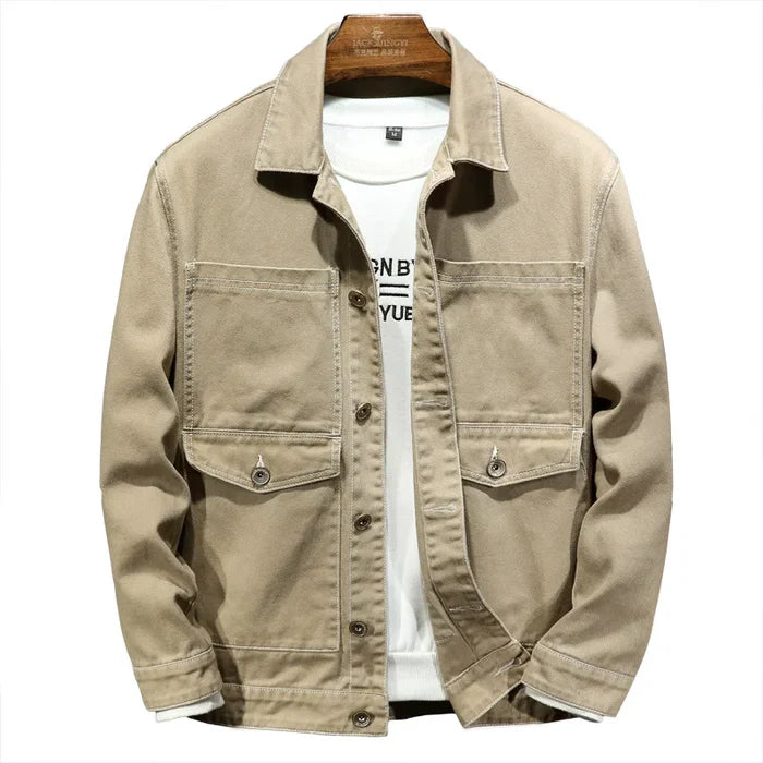 Men's Denim Jacket HARTTMAN HT107 in Khaki