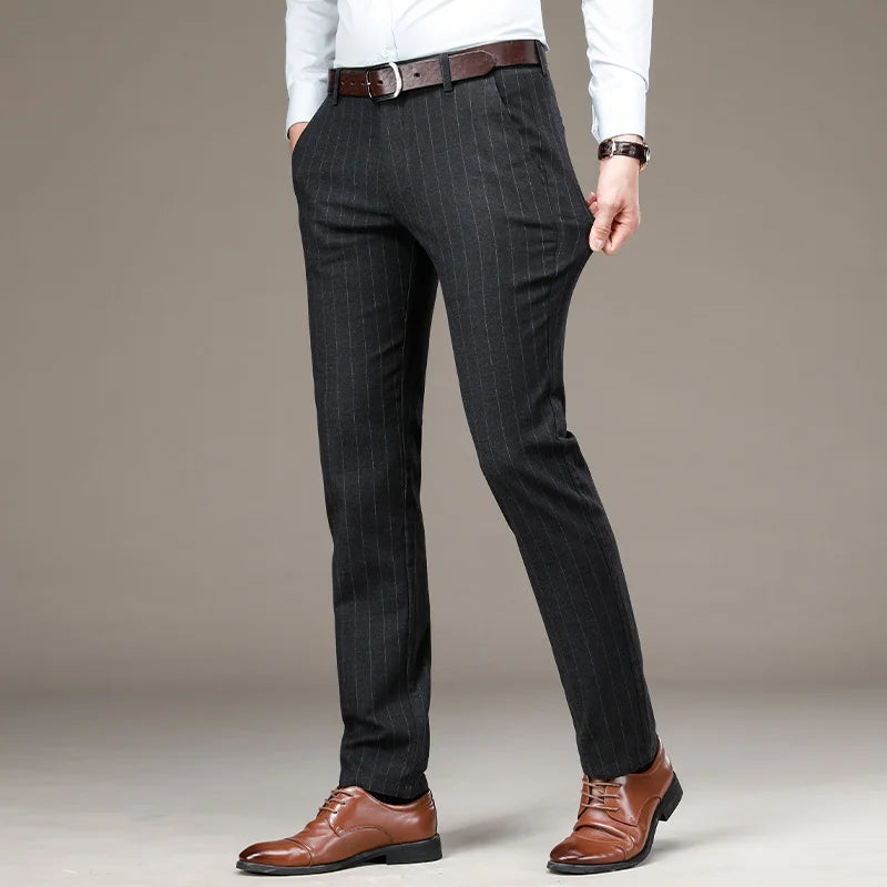 Men's Striped Formal Trousers HARTTMAN HT209