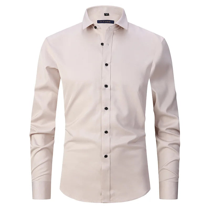 Men's Cotton Formal Shirt HARTTMAN HT142 in Beige
