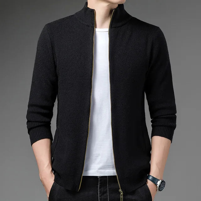 Men's Sweater with Zip HARTTMAN HT183 in Black