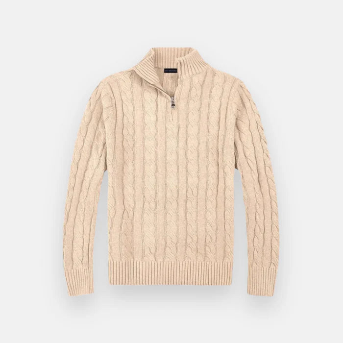 Men's Knitted Sweater HARTTMAN HT018 in Beige