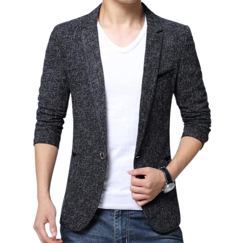 Men's Cotton Blazer HARTTMAN HT007 in Black