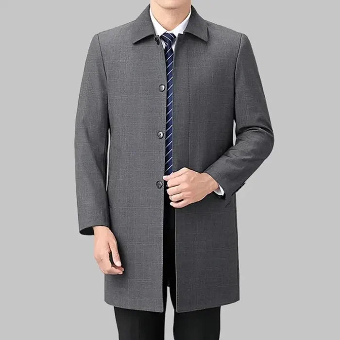 Men's Formal Wool Overcoat HARTTMAN HT226 in Grey