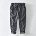 Men's Linen Trousers HARTTMAN HT377 in Grey