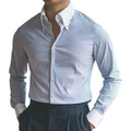 Men's Striped Formal Shirt HARTTMAN HT053 in Blue