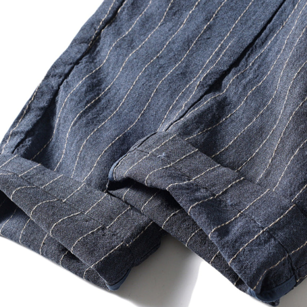 Men's Striped Linen Trousers HARTTMAN HT008