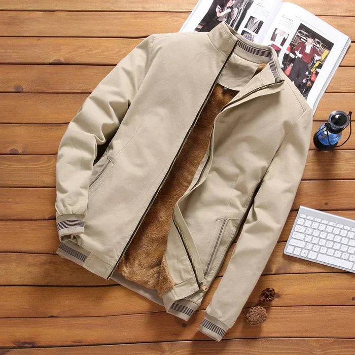 Men's Casual Bomber Jacket HARTTMAN HT168 in Khaki