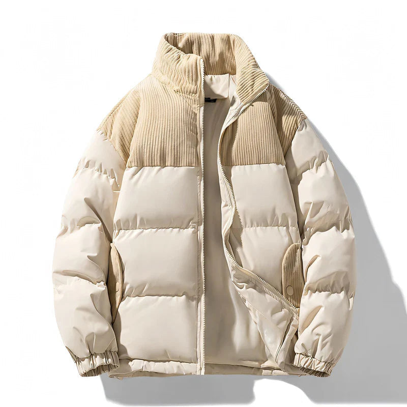 Men's Wool Lined Puffer Jacket HARTTMAN HT127 in Khaki