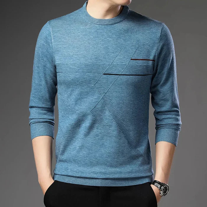 Men's Cotton Sweater HARTTMAN HT186 in Blue