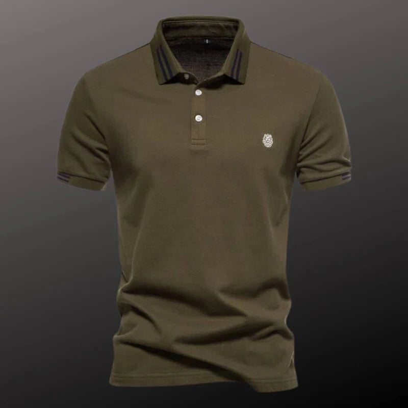 Men's Cotton Polo Shirt HARTTMAN HT238 in Brown