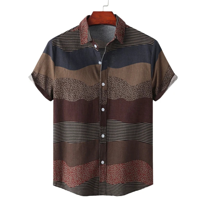Men's Cotton Shirt HARTTMAN HT127 in Brown