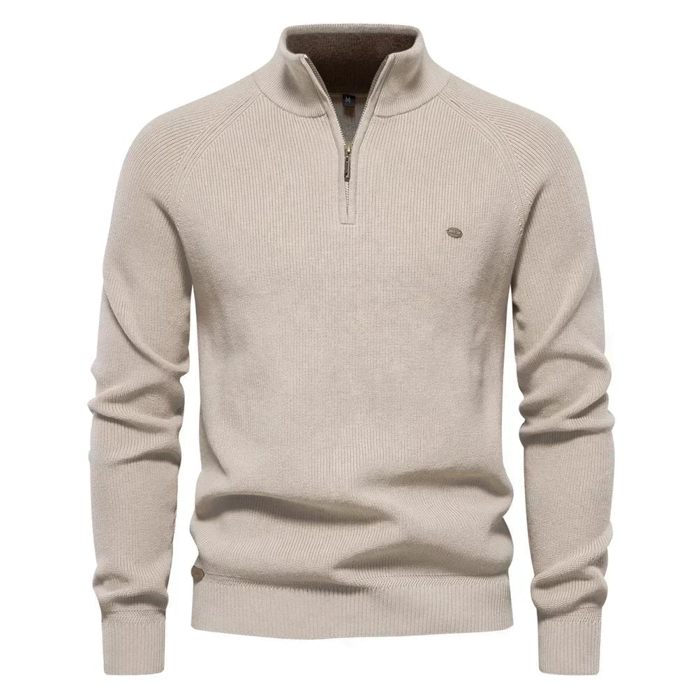 Men's Wool Sweater HARTTMAN HT173 in Cream