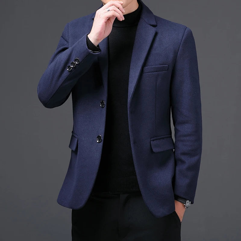 Men's Blazer HARTTMAN HT004 in Navy Blue