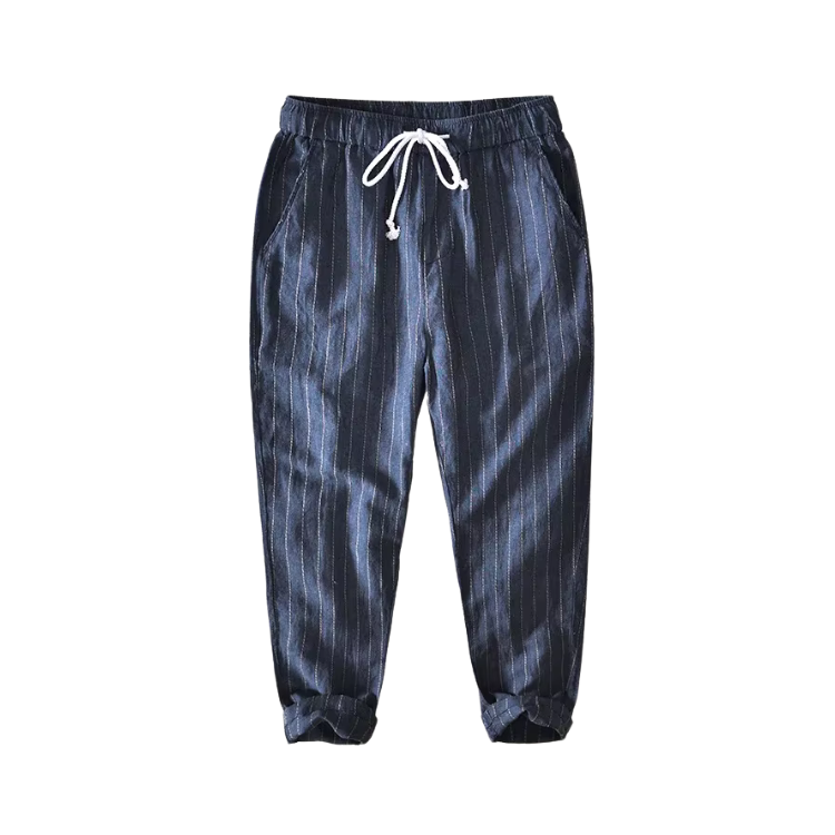 Men's Striped Linen Trousers HARTTMAN HT382