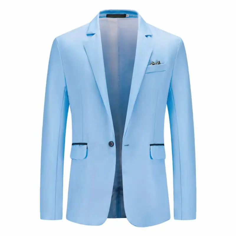 Men's Cotton Blazer HARTTMAN HT010 in Light Blue