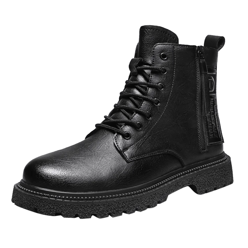 Men's Leather Boots HARTTMAN HT044 in Black