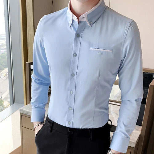 Men's Formal Shirt HARTTMAN HT152 in Light Blue