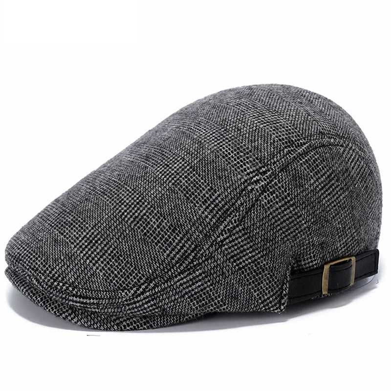 Men's Italian Cotton Flat Cap HARTTMAN HT033 in Grey