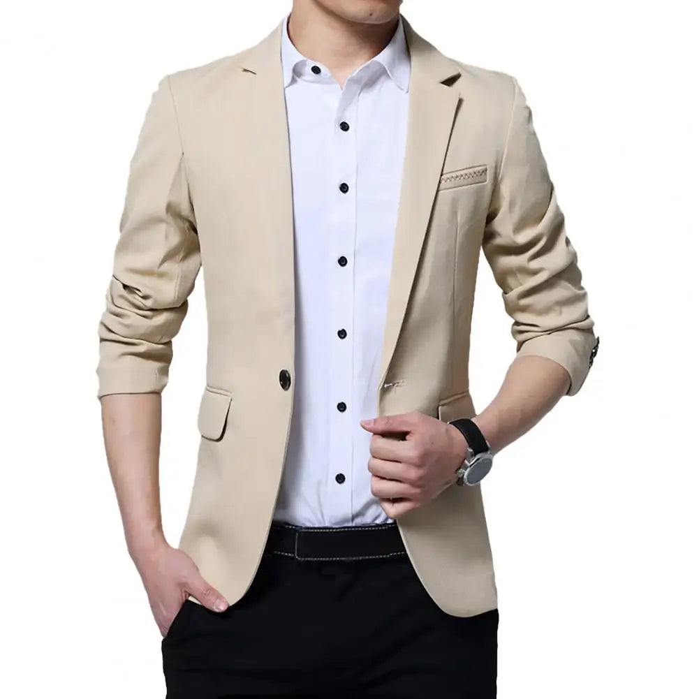 Men's Cotton Blazer HARTTMAN HT006 in Khaki