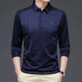 Men's Long Sleeve Polo Shirt HARTTMAN HT052 in Navy Blue