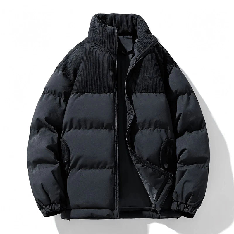 Men's Wool Lined Puffer Jacket HARTTMAN HT127 in Black