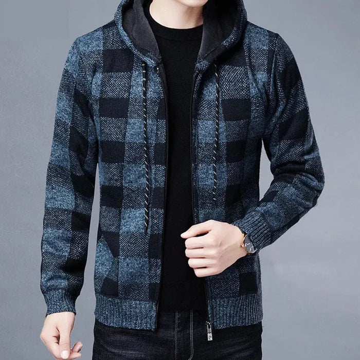 Men's Check Jacket HARTTMAN HT144 in Blue