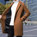 Men's Wool Overcoat HARTTMAN HT214 in Coffee
