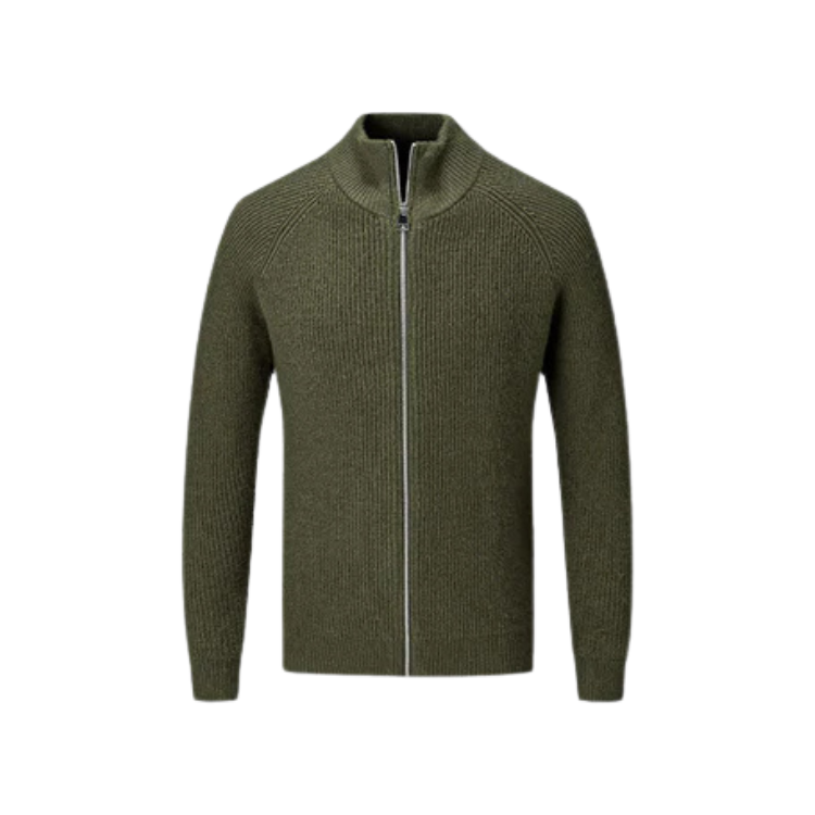 Men's Sweater with Zip HARTTMAN HT020 in Military Green