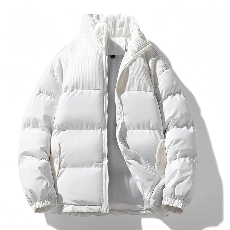 Men's Wool Lined Puffer Jacket HARTTMAN HT127 in White