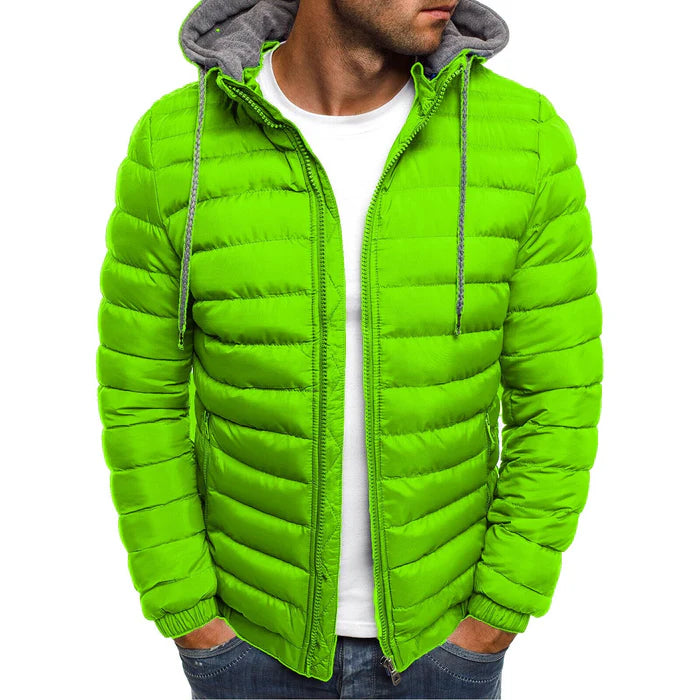 Men's Modern Puffer Jacket HARTTMAN HT108 in Green