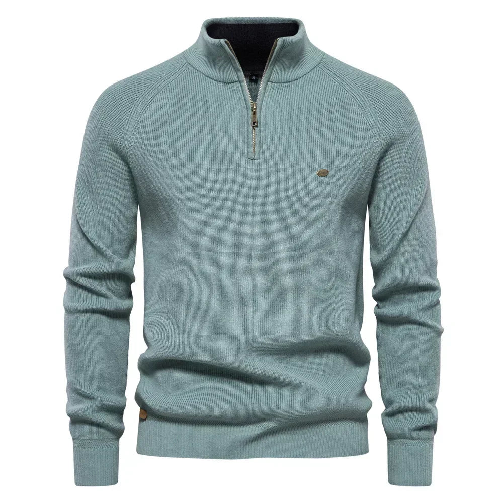 Men's Wool Sweater HARTTMAN HT173 in Light Green