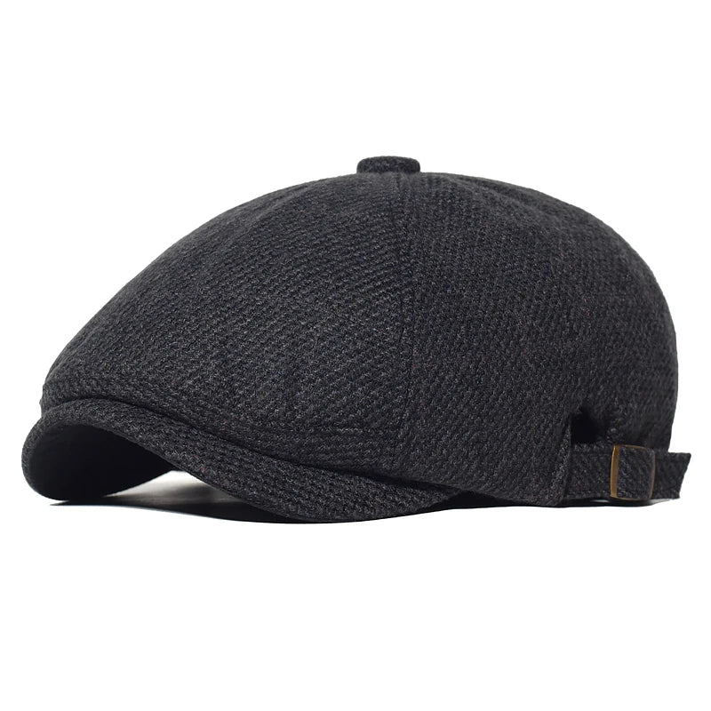 Men's Italian Flat Cap HARTTMAN HT025 in Black