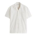 Men's Striped Linen Shirt HARTTMAN HT359 in White