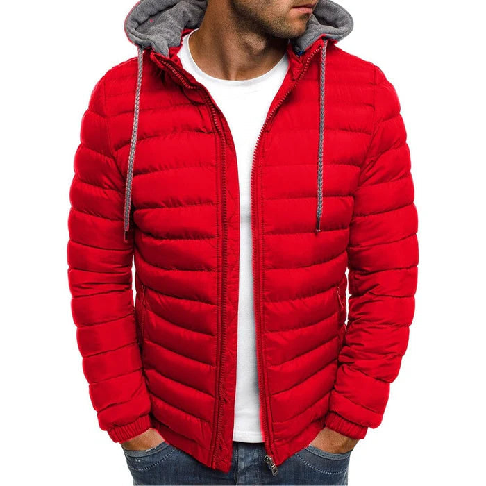 Men's Modern Puffer Jacket HARTTMAN HT108 in Red