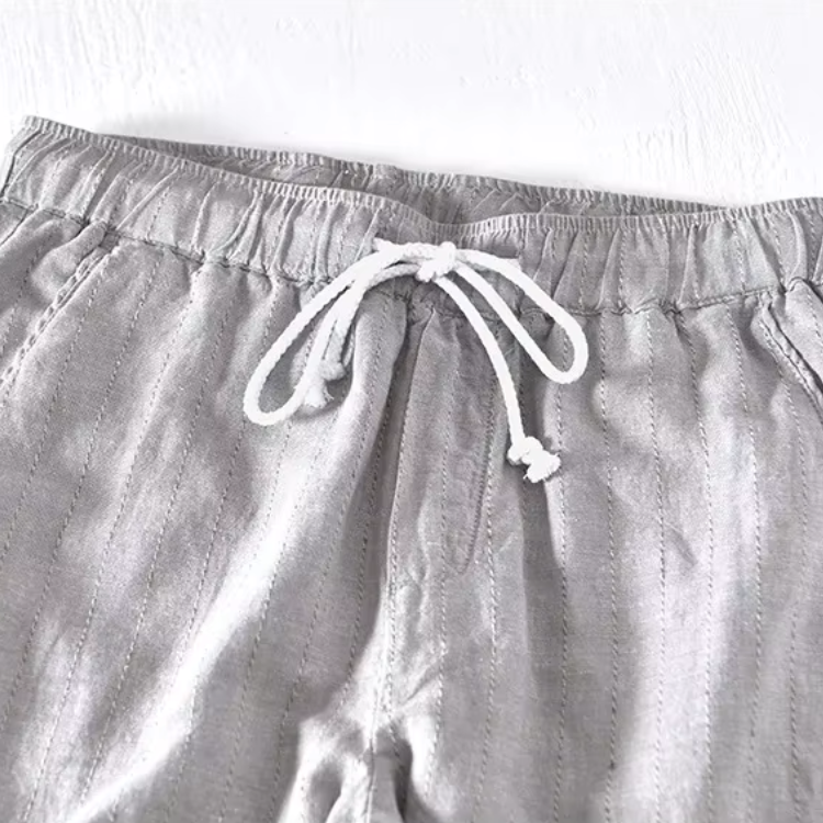 Men's Striped Linen Trousers HARTTMAN HT382