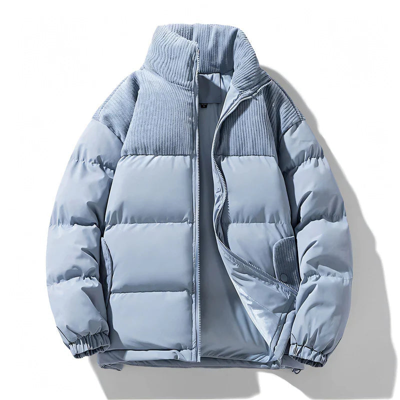 Men's Wool Lined Puffer Jacket HARTTMAN HT127 in Blue