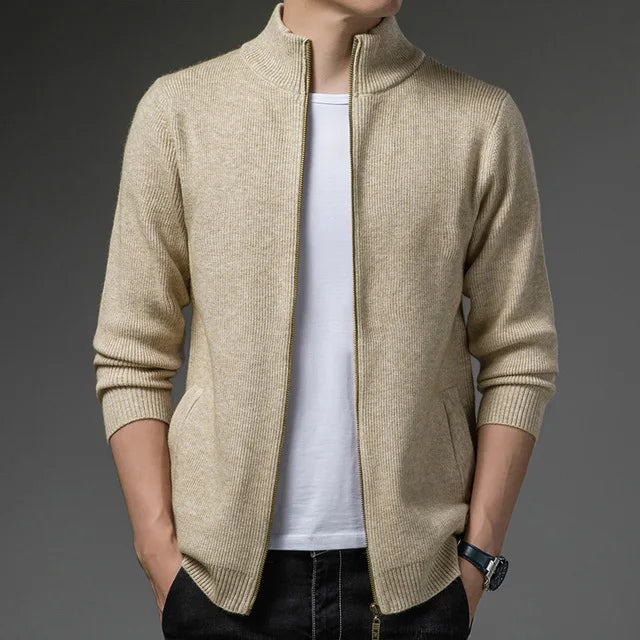 Men's Sweater with Zip HARTTMAN HT183 in Caramel