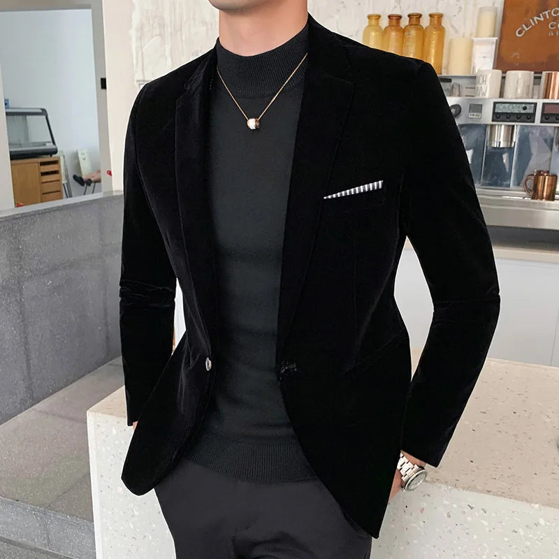 Men's Blazer HARTTMAN HT014 in Black