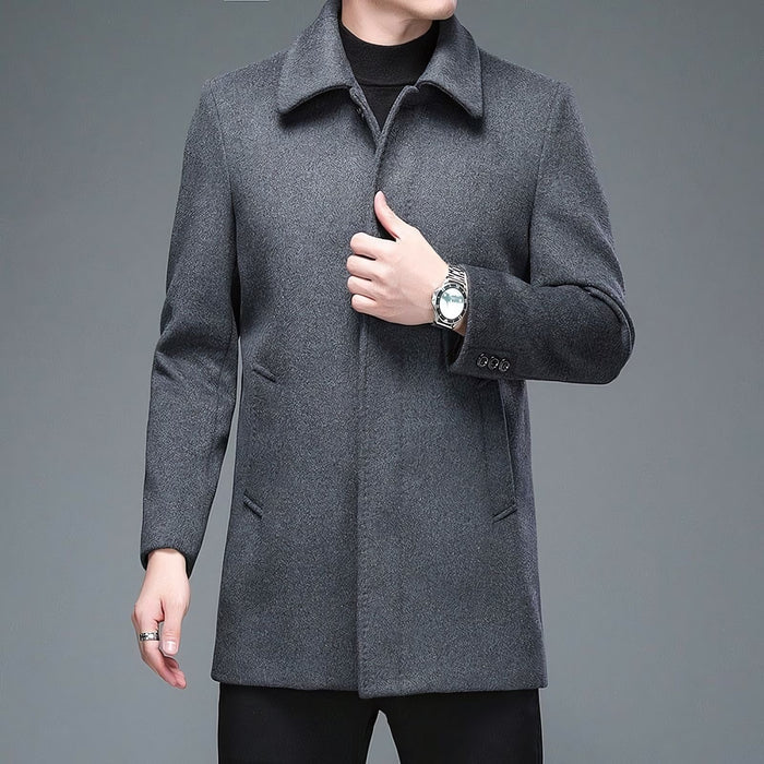Men's Short Formal Wool Overcoat HARTTMAN HT217