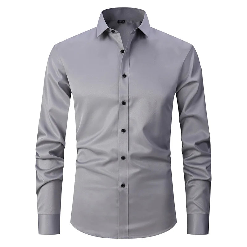 Men's Cotton Formal Shirt HARTTMAN HT142 in Grey