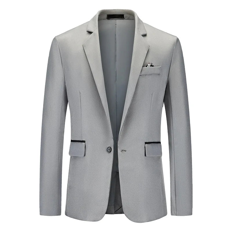 Men's Cotton Blazer HARTTMAN HT010 in Grey
