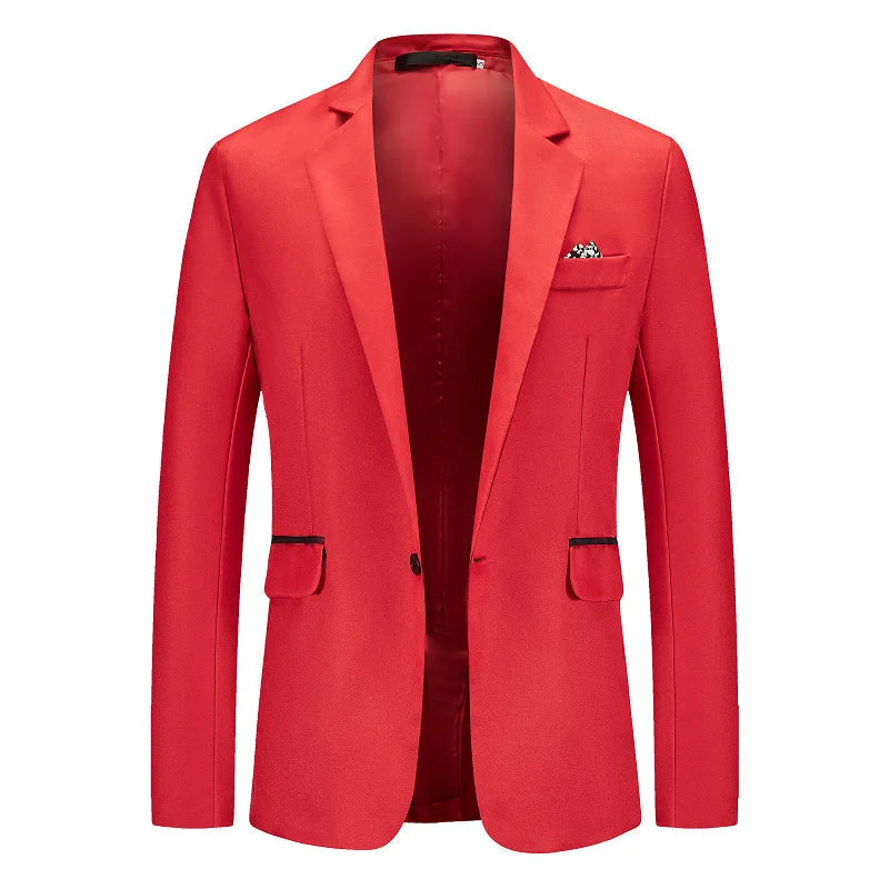 Men's Cotton Blazer HARTTMAN HT010 in Red