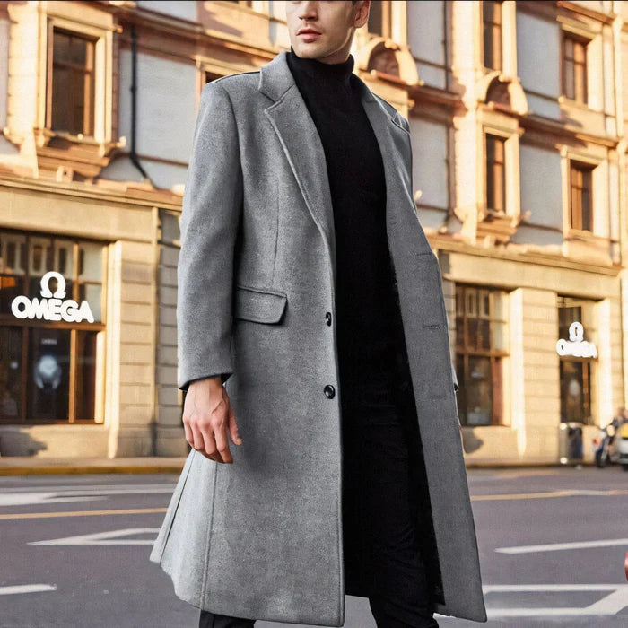 Men's Wool Overcoat HARTTMAN HT213 in Grey